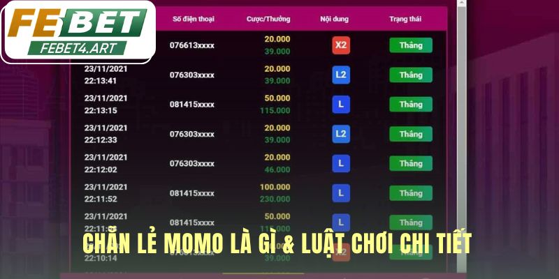 Luật chơi chẵn lẻ momo dựa trên số cuối mã giao dịch MoMo