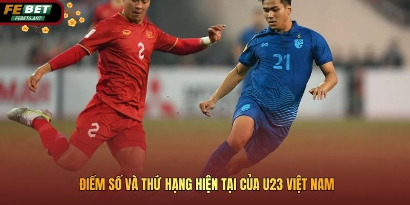 Điểm số và thứ hạng hiện tại của U23 Việt Nam