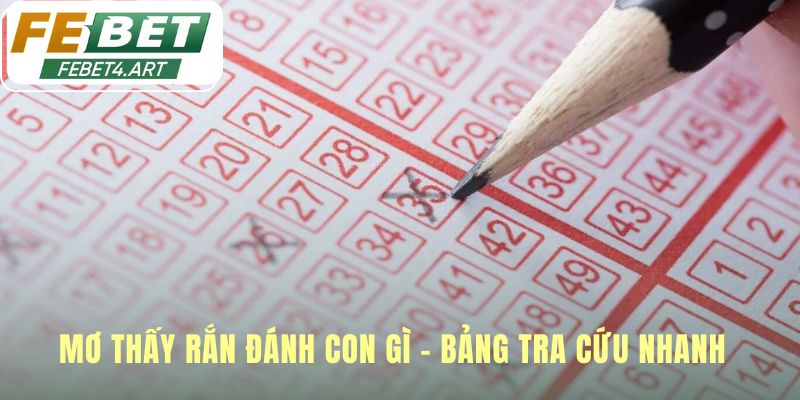 Bảng tra cứu nhanh cho câu hỏi mơ thấy rắn đánh con gì